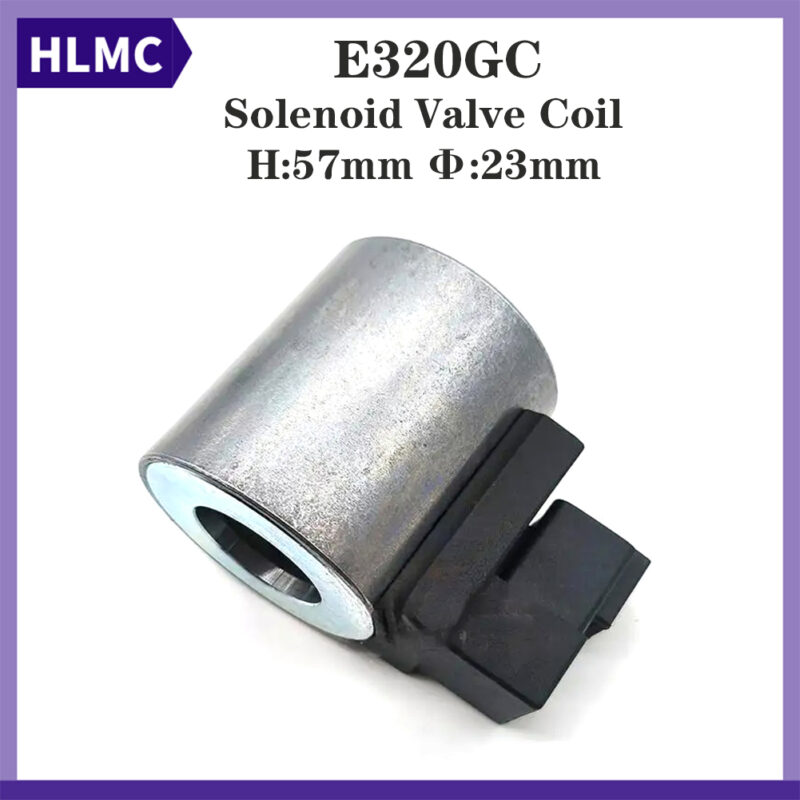E320GC Solenoid Valve Safety Lock Coil Excavator Accessories Inner Hole 23 Height 57