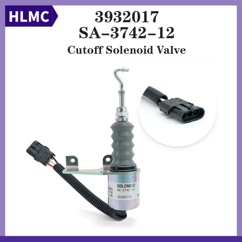 3932017 12V 24V Cutoff Solenoid Valve for DEUTZ Bosch RSV Perkins Cummins Parts with OEM SA-3742-12 1751ES RSV