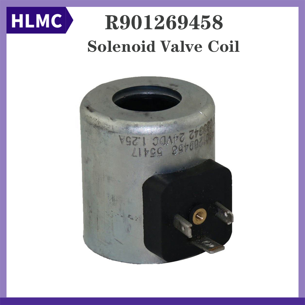 Rexroth Coil Solenoid Valve Coil Hydraulic Valve Coil R901269458 Electromagnet 24VDC 1.25A Solenoid Valve 4WE6 Hydraulic