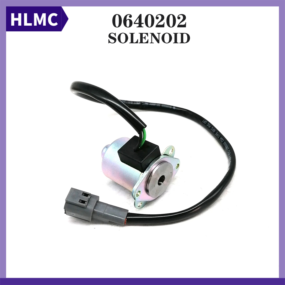 0640202 Solenoid Valve Excavator Solenoids Hitachi EX60-5 EX80-5 EX120-5 EX200-2 EX200-3 EX200-5 Deere 892 80