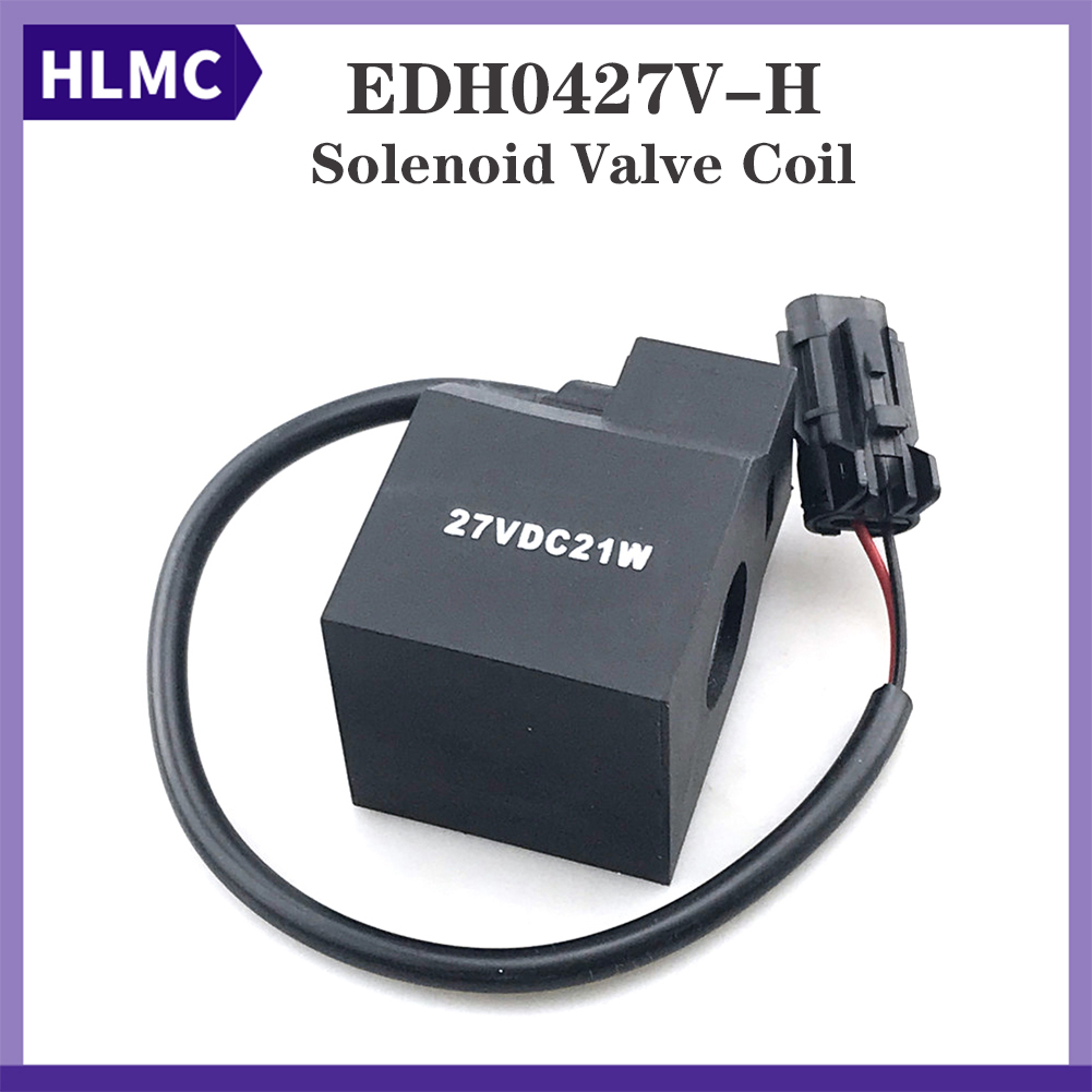 Solenoid Valve Coil EDH0427V-H EDH0427V Fit for Hyundai R130W-3 R160LC-3 R170W-3 R180LC-3 R200W-3 R290LC-3 R250LC-3 R320LC-3