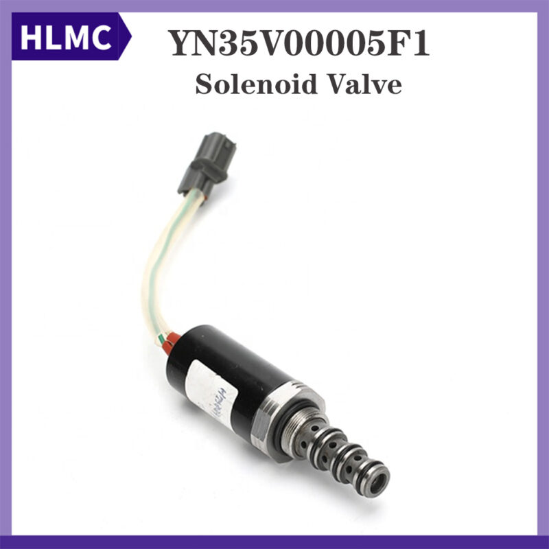 SK100 SK120 SK120LC SK135 SK200 SK200-3 HD820 Excavator Spare Parts Safety Lock Solenoid Valve YN35V00005F1 KWE5K-20-G24D12A