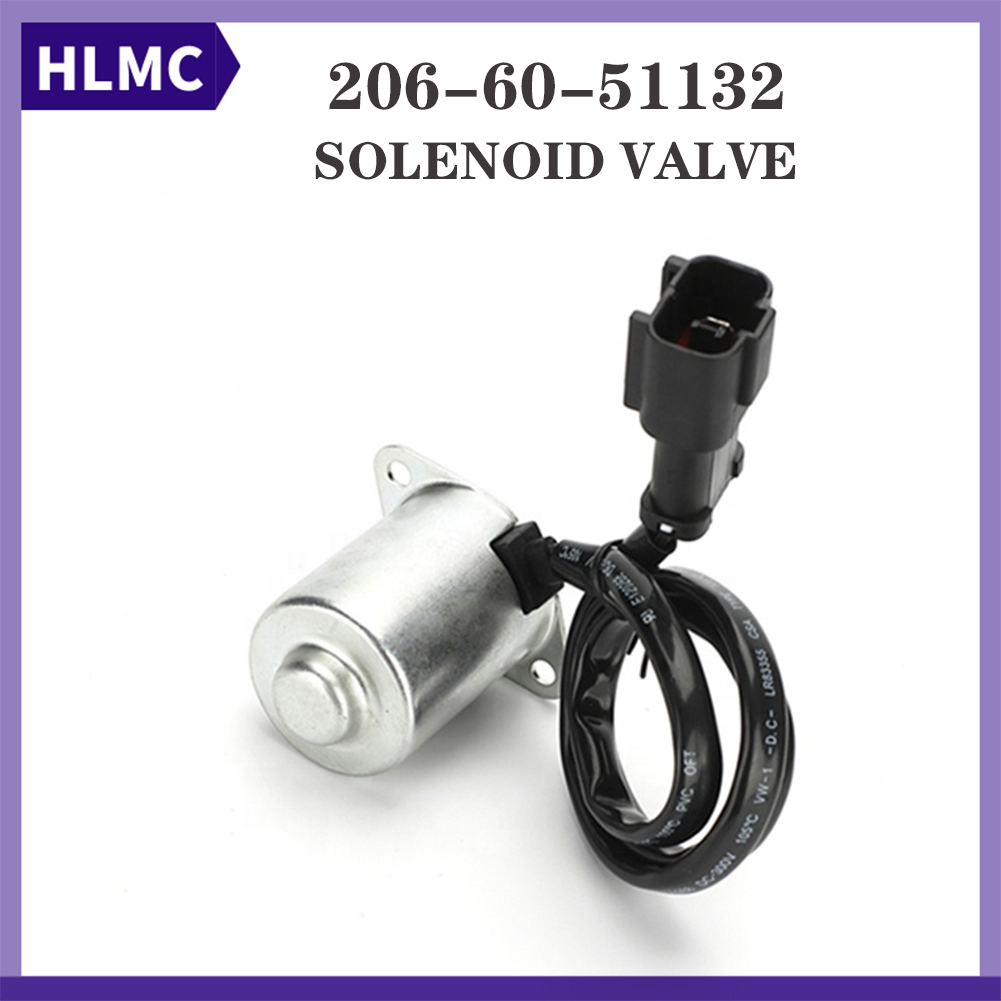 Solenoid Valve 206-60-51132 206-60-51130 For Excavator Rotary Solenoid Valve PC120-6 PC200-6 PC220-6