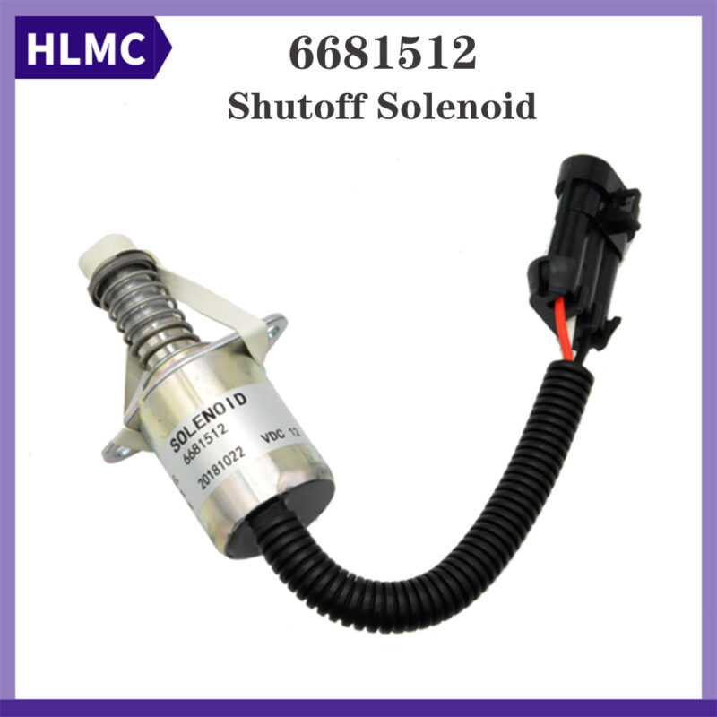 12V Shutoff Solenoid Valve 6690563 6681512 for Bobcat S70 S100 S130 S150 S160 S175 S185 S205 S220 S250 Loader Parts