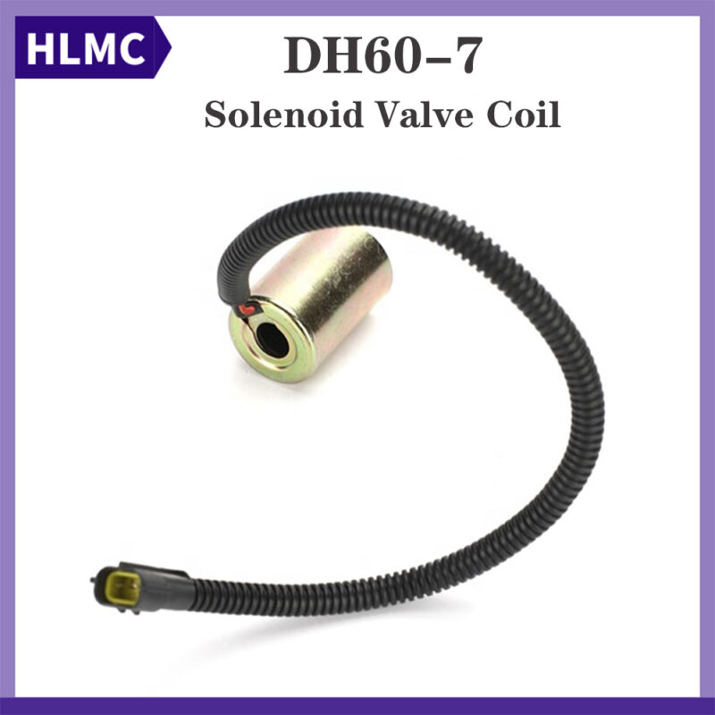 DOOSAN DH55-5 DH55-7 DH60-5 DH60-7 DH80-7 Excavator Solenoid Valve Coil 12V 52.6mm 14mm