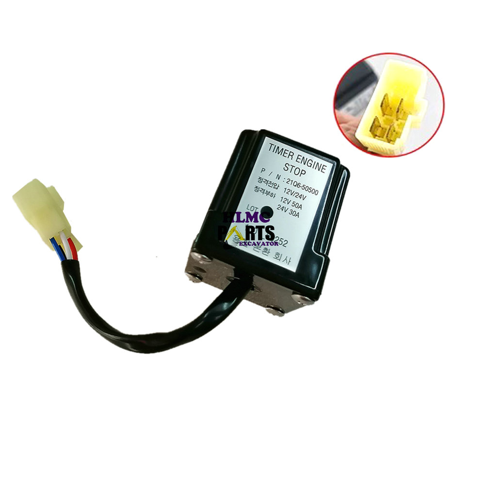 21Q6-50500 Excavator Machine Timer Relay for R210LC7H R210LC9BH R80-7 Timer Engine Stop 21Q650500 21Q6-50500 - Image 2