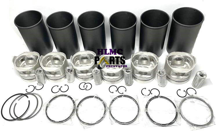 Excavator Spare Parts Engine Parts Liner Kit Piston Ring Valves Engine Bearing Nozzle D6E Overhaul Rebuild Kit VOLVO EC210BLC - Image 2