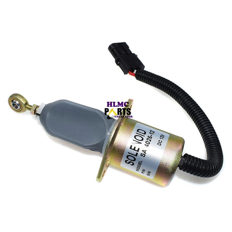 SA-4026-12 Flame Shutdown Solenoid Valve 12V for Cummins Engine 5.9L Excavator Parts 1752ES