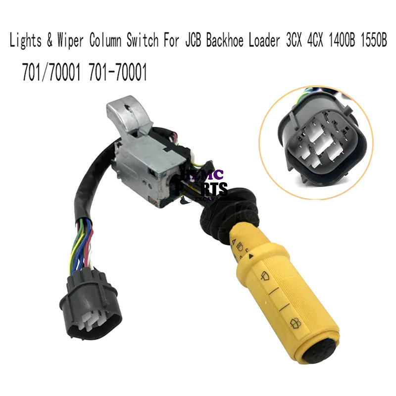 Lights & Wiper Column Switch For JCB Backhoe Loader 3CX 4CX 1400B 1550B AT190916 701/55100 701-55100 701/70001 701-70001 Replacement Accessories