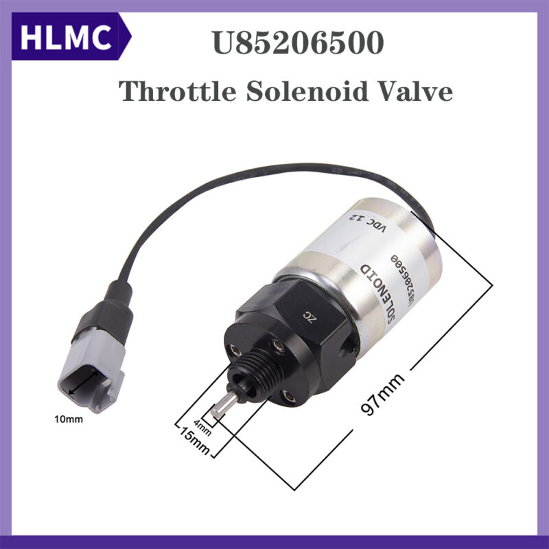 Diesel Generator Engine Throttle Solenoid Valve U85206500 12V For 400 Series 403D-15 404D-22 404D-22T 404D-22TA