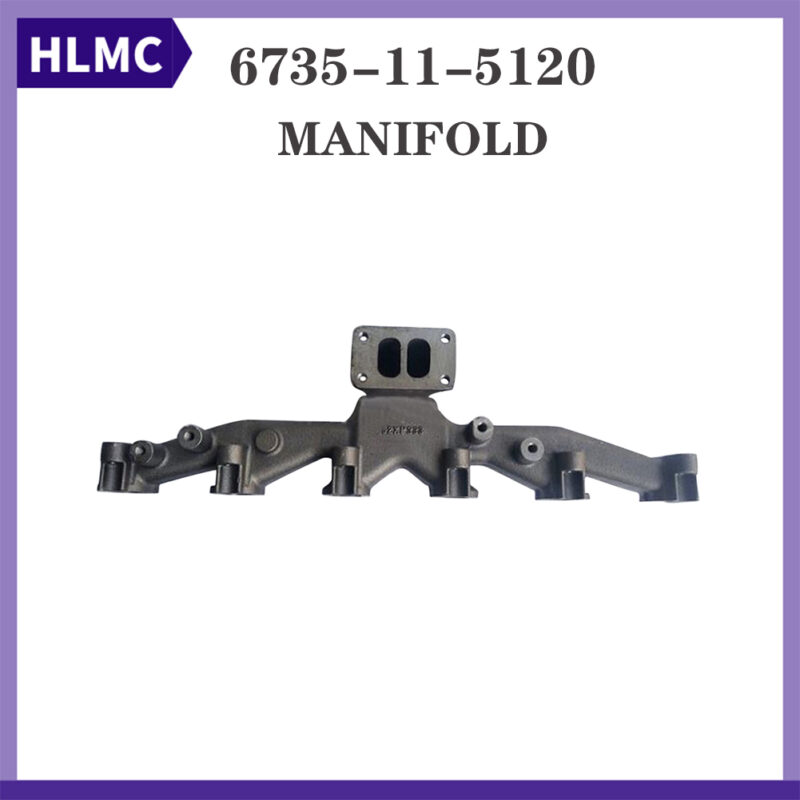 PC200-7 Diesel Engine Excavator Spare Parts Manifold Exhaust 6735-11-5120 3917761 4945069 3917700