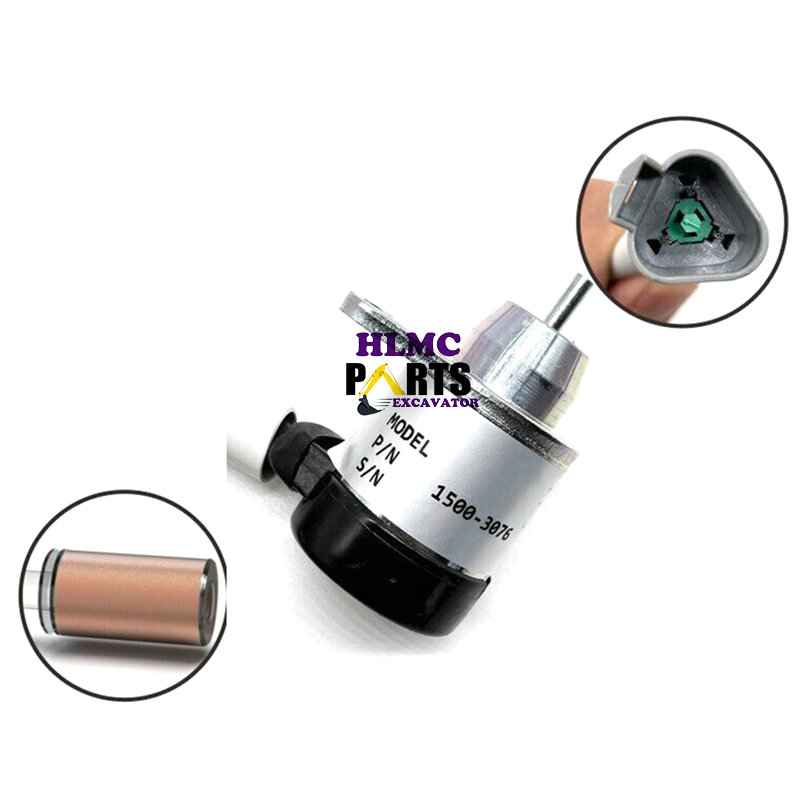 12V 1500-3076 41-9100 42-100 Refrigerated Truck Diesel Engine Fuel Shut Off Solenoid For Yanmar Engine Stop Solenoid