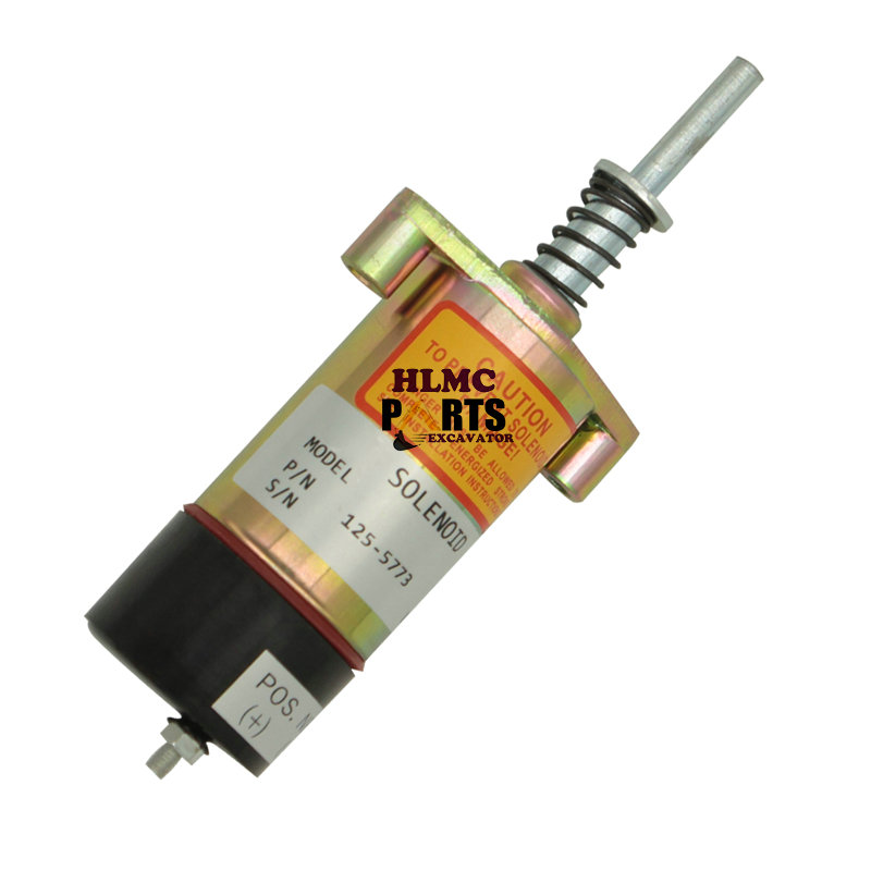 12V Fuel ShutOff Solenoid 125-5773 8C-9986 1255773 7-19307 SOL22103 8C9986 Compatible with Caterpillar Engine 3406C SR4 3204