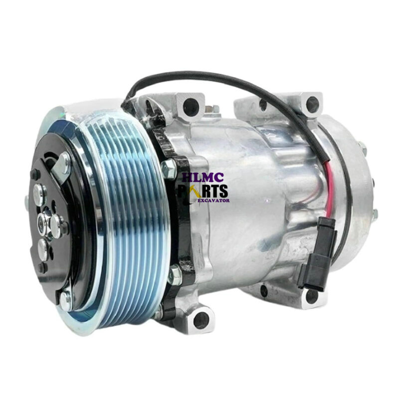 Car Ac Air Conditioner Compressor Compatible for Caterpillar Bagger 2992212 3004277 3952123 299-2212 300-4277 395-2123 12V
