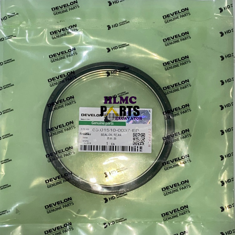 Original Rear Crankshaft Oil Seal 65.01510-0037 for Doosan DEVELON DE08 Diesel Engine Spare Parts for Excavator Doosan Parts