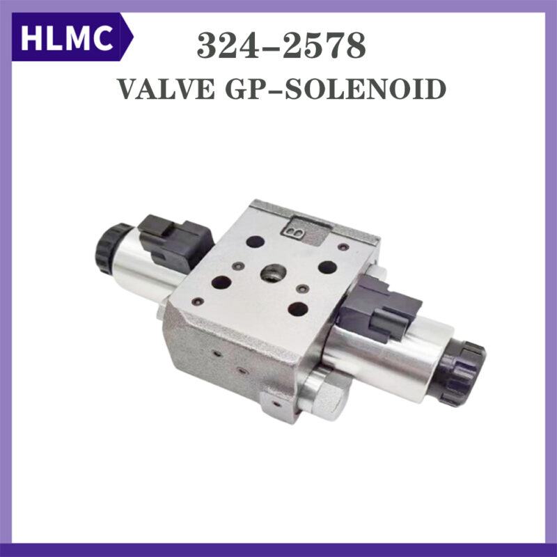 12V DC Solenoid Valve 324-2578 3242578 for BACKHOE LOADER 416E 432E 442E 434F 422E 420F 430F 428E