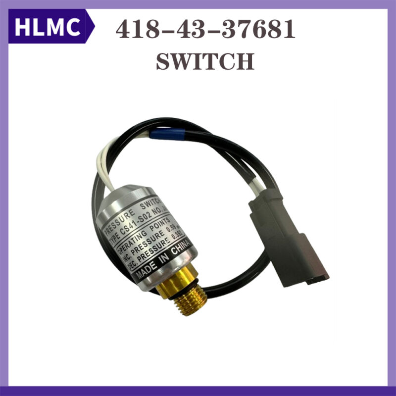 Wheel Loader Parts 418-43-37681 Pressure Switch for KOMATSU WA430 WA480 WA500 WA600 HM350 HM400 HD785-7 Switch Pressure