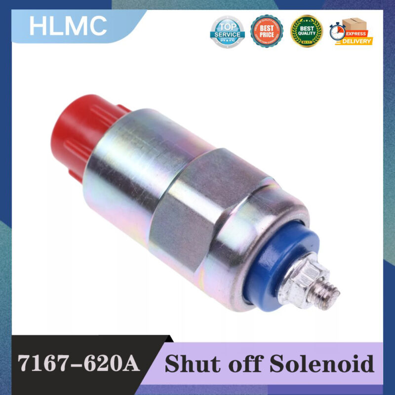 7167-620A Construction Machinery Parts Kill Switch JCB 12V/24V Fuel Shutoff Solenoid Valve 7167-620B 7185-900W