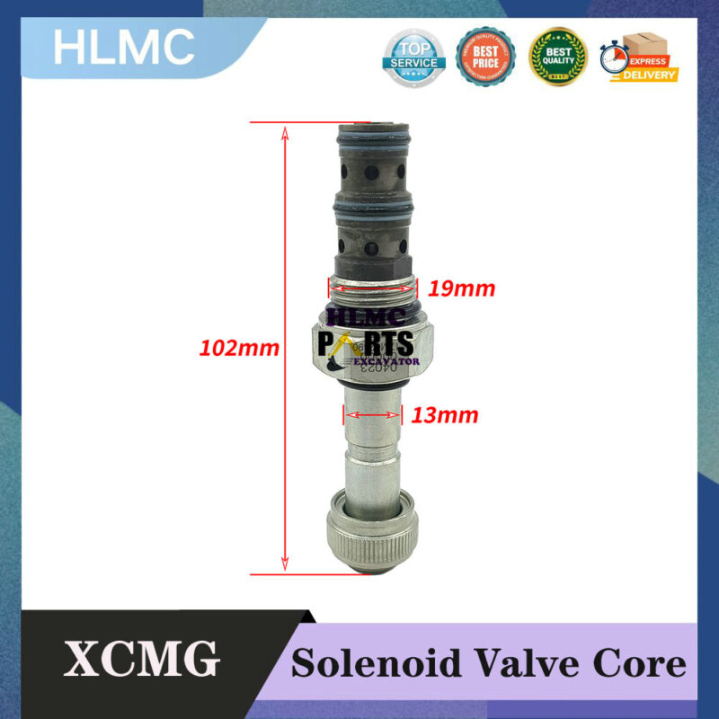 Excavator Suitable for XCMG Zoomlian Longgong Lingong Foton Lewo 60 80 150 210 260 Solenoid Valve Core Flat Head Concave Head 18M03411