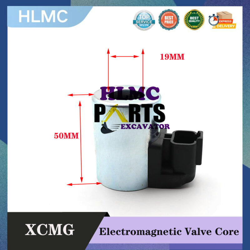 Construction Machinery Parts for XCMG XE80/135/150/200/230/215 New Electromagnetic Valve Core Coil 24V /12V