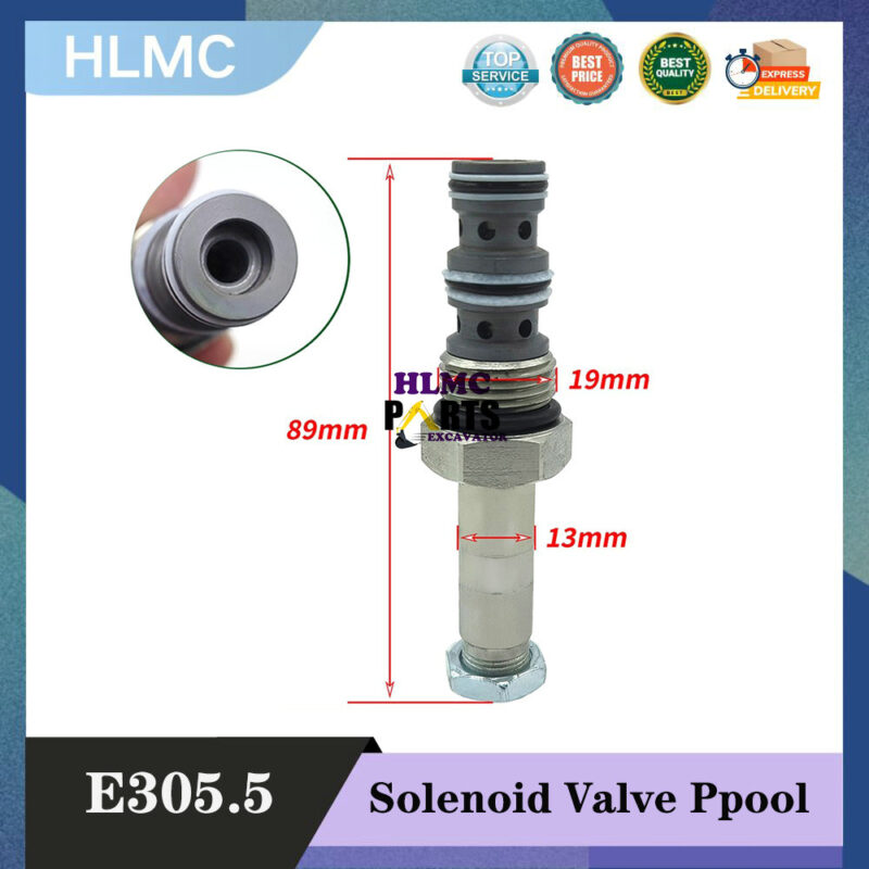 Excavator Parts E305.5 306 307 308C/D Pilot Safety Lock Solenoid Valve Ppool