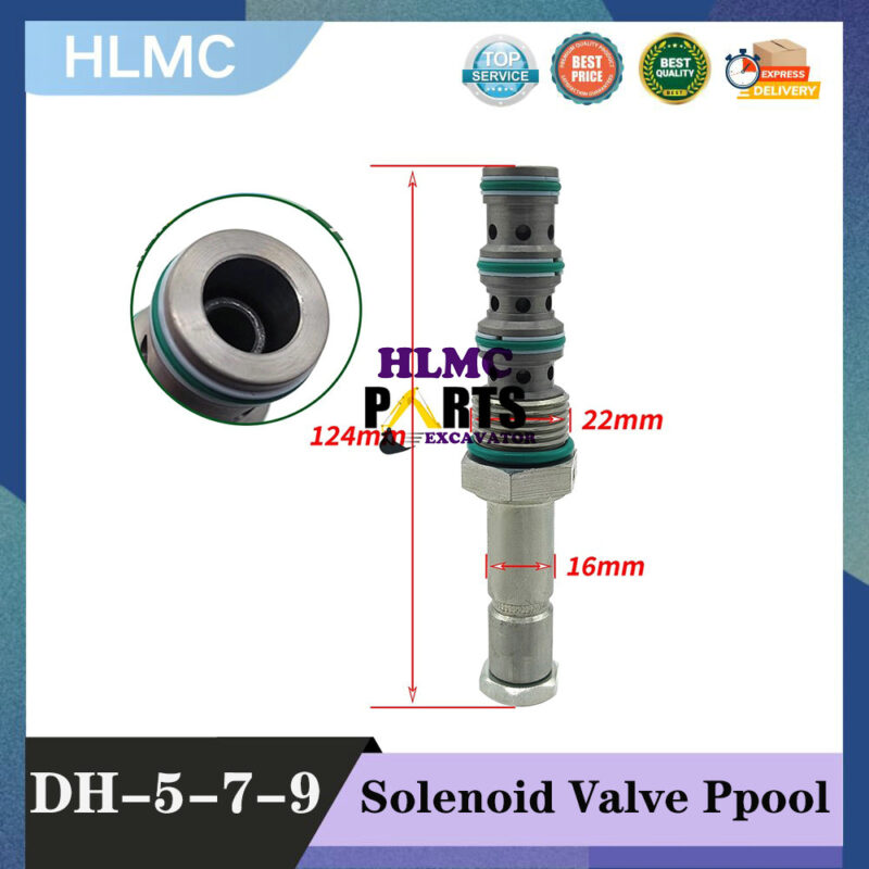 Excavator Doosan Daewoo DH55 150 215 225 300-5/7/9 Pilot Safety Lock Solenoid Valve Coil Spool