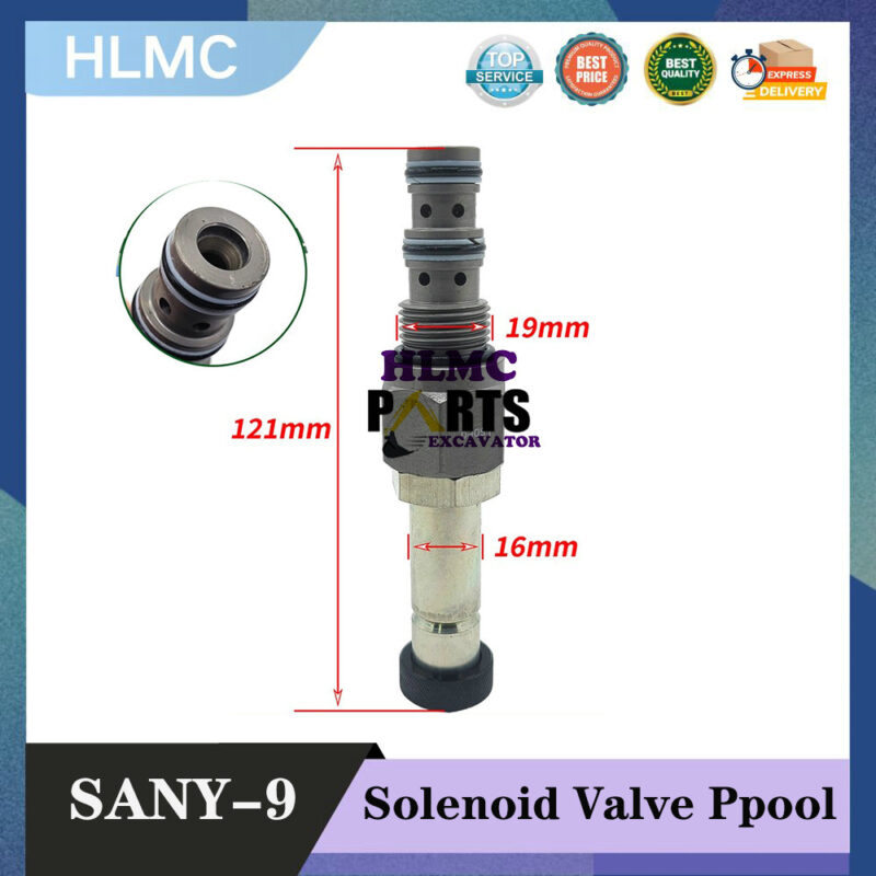 SANY Excavator SY65 135 215-9 Pilot Safety Lock Solenoid Valve Coil Walking Solenoid Valve Core