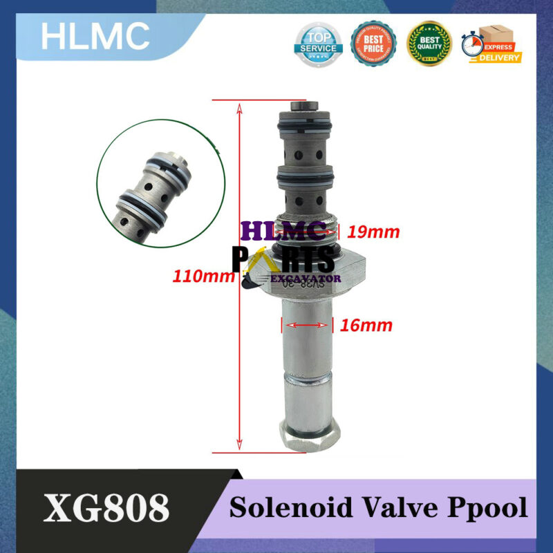 Excavator Parts XIAGONG XG806/808/815 Pilot Travel Rotary Solenoid Valve Core SV38-30