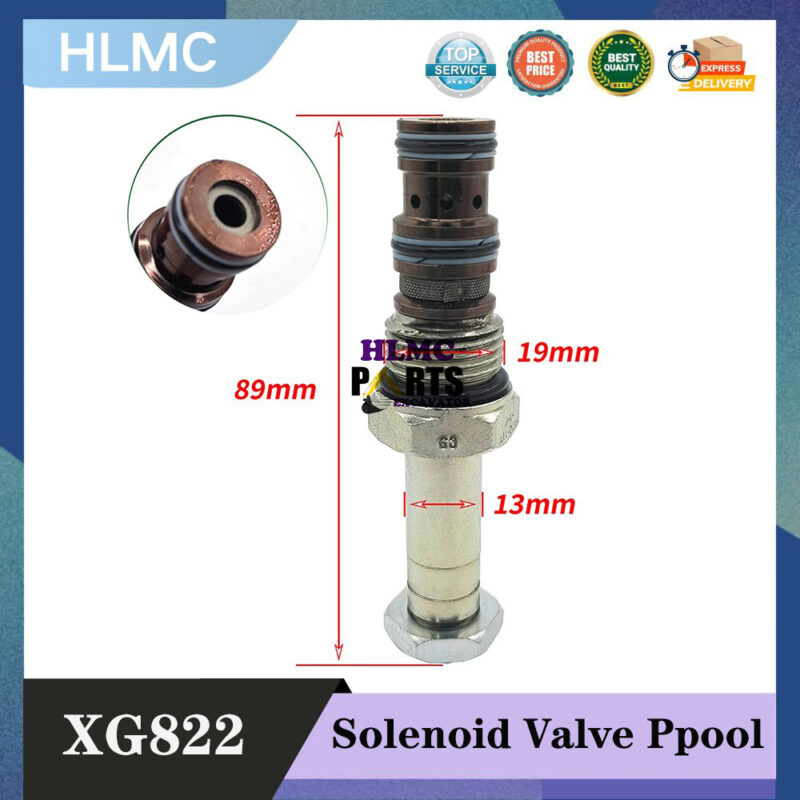Excavator Parts XiaGong 822 Pilot Swing Safety Lock Solenoid Valve Core