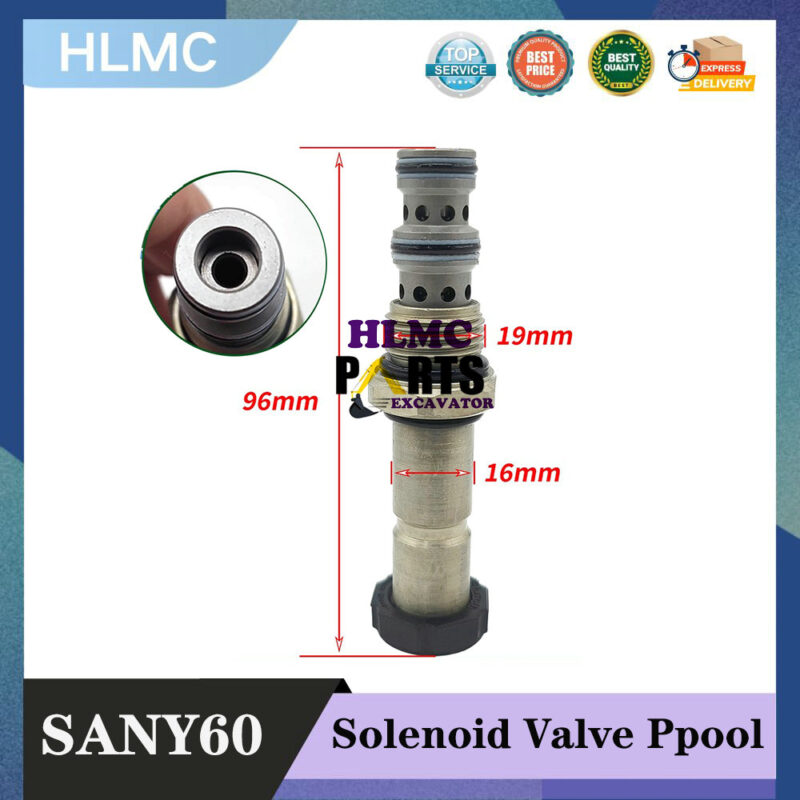 Excavator Accessories Suitable for SANY 55 60 65 70 75-9-10 Pilot Safety Lock Solenoid Valve Spool
