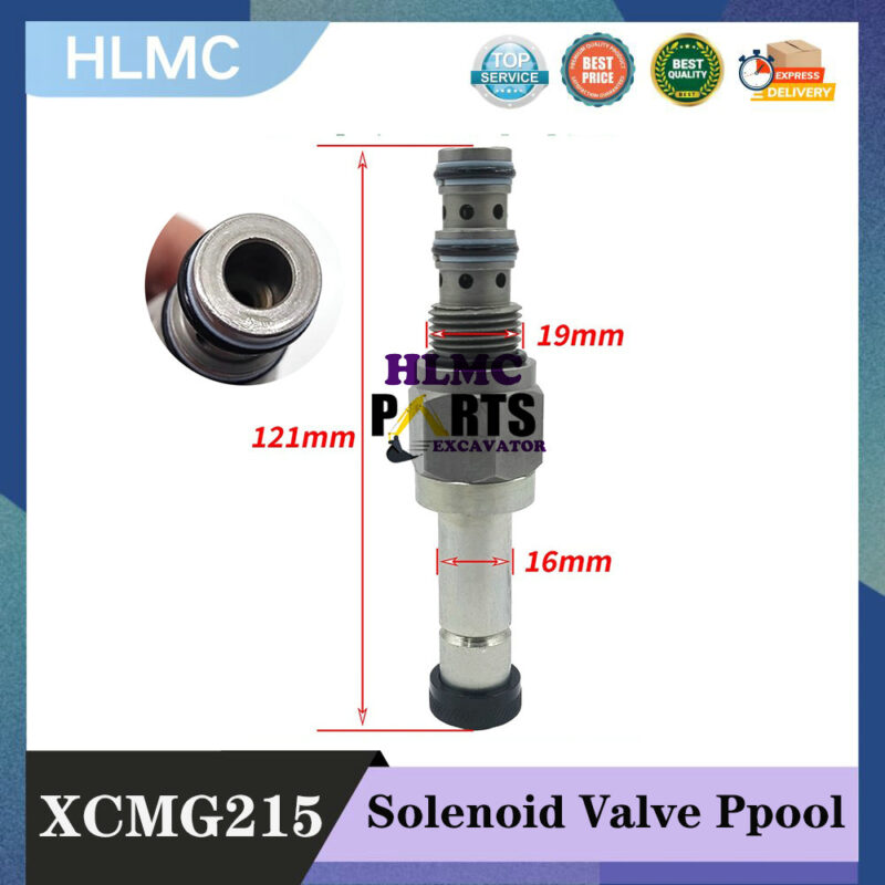 Excavator Parts For SDLG SANY XCMG 215 245 Walking Paver Pilot Safety Lock Solenoid Valve Core