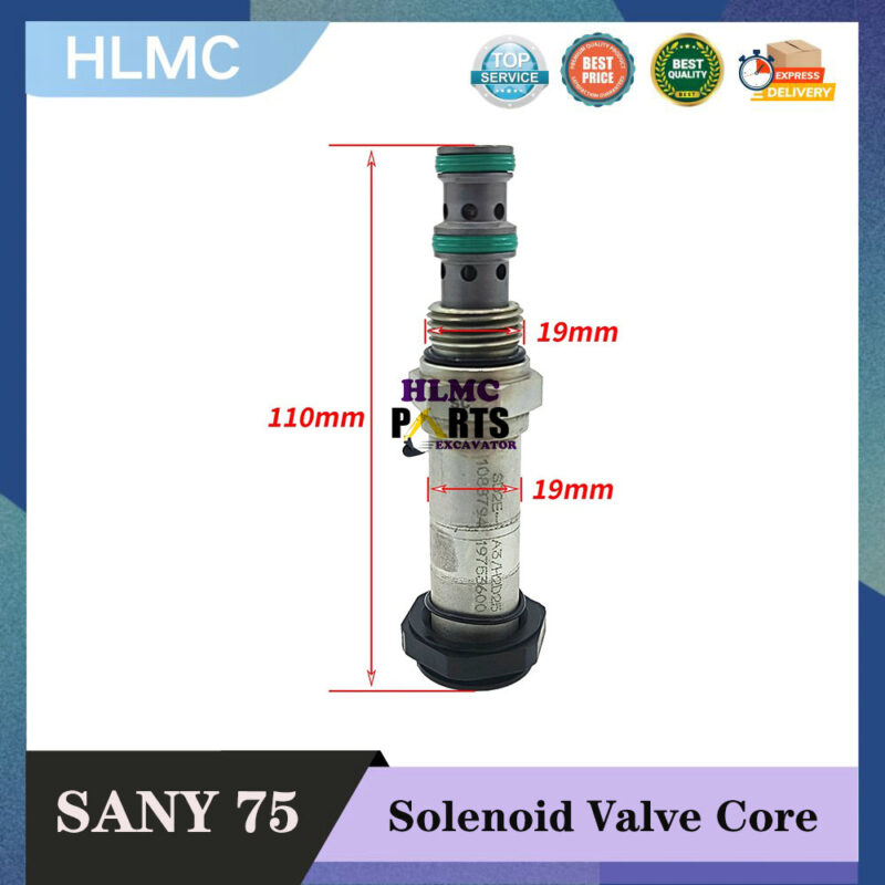 Excavator Parts XCMG H2D25 75 80 150 215 Walking Pilot Fast/Slow Solenoid Valve Spool