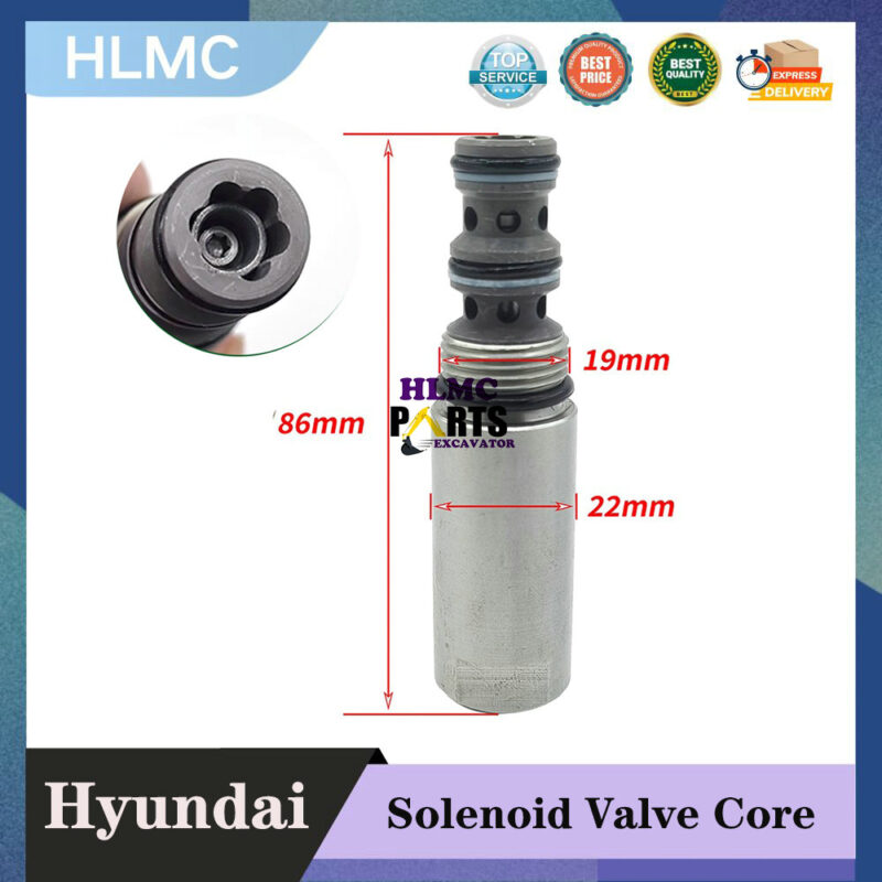 Excavator Accessories Suitable For Hyundai Wheel Excavator 707 580 Pilot Valve Solenoid Valve Spool Short