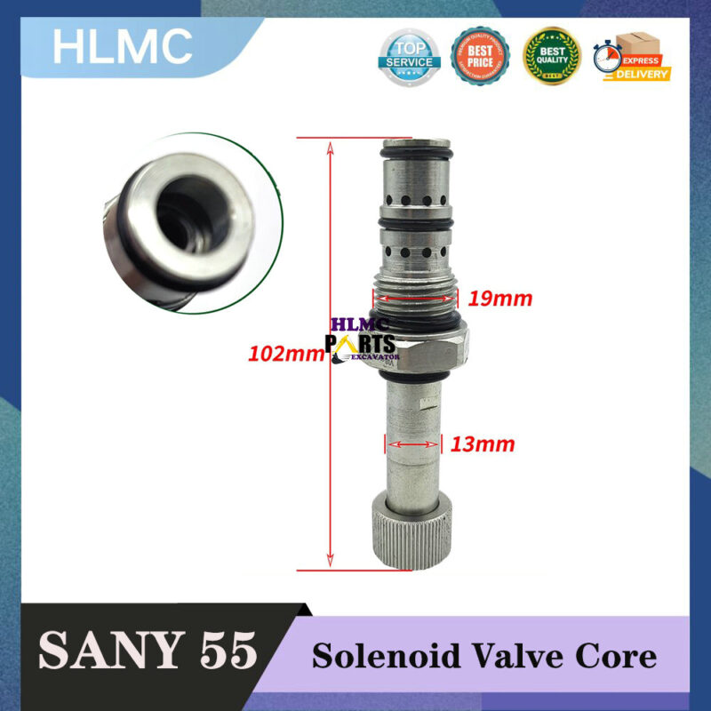 Excavator Parts For SANY SY55 60 65-8/9 75C Oil Source Control Pilot Solenoid Valve Coil Spool