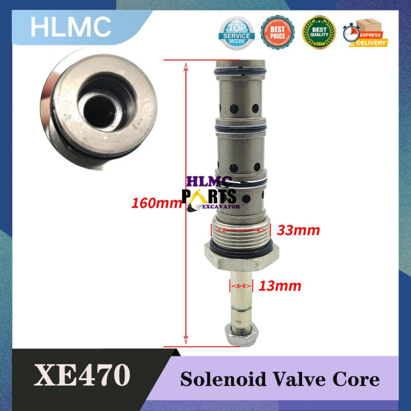 Excavator Parts For XCMG Fan Pump Solenoid Valve Core XE470 490
