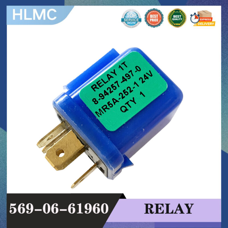 MR5A016B2 8-94257-497-0 MR5A-252-1 569-06-61960 24V Relay with 5 Pins for Excavator Truck Car Engine Aftermarket Replacement Parts