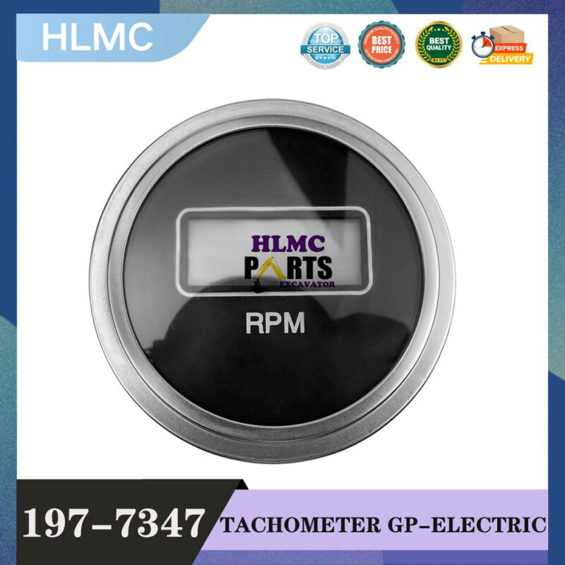 197-7347 Electric Tachometer Compatible with Caterpillar SS-250 RR-250 Engines 3208 3408C 3508 3412E 3516 Replaces 1977347 Diesel RPM Gauge for Caterpillar Equipment