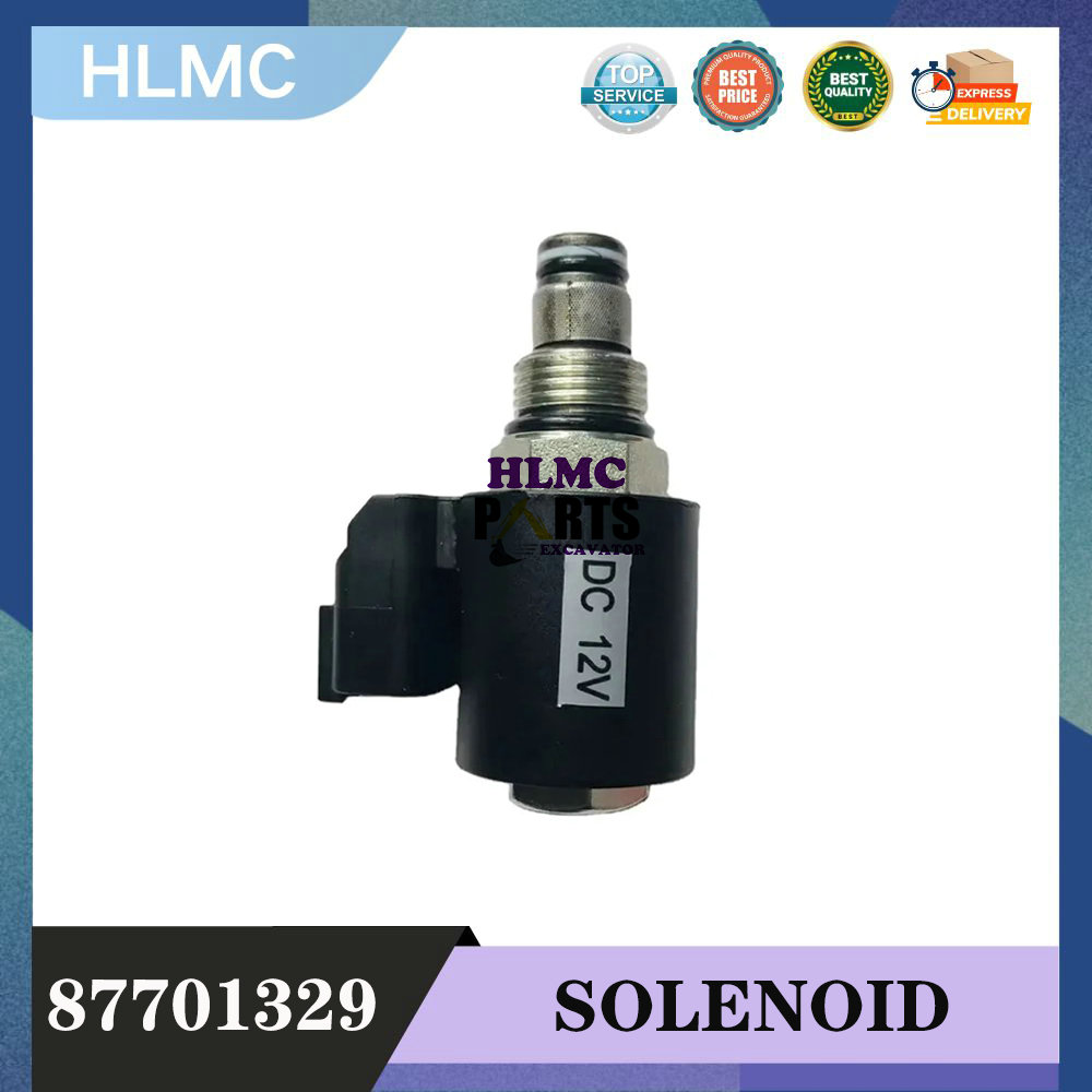 Solenoid Valve 6195631M91 87701329 Compatible with Holland Loader B90B B95B B95C B110B Case 570NXT 580M 580N 580SM 580SN 586H 588H 590SM