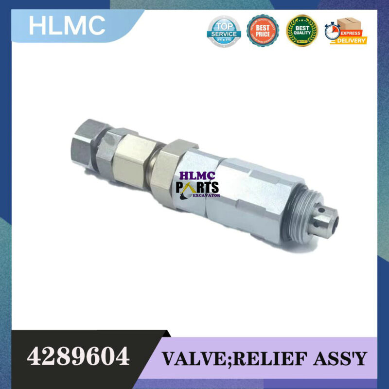 4289604 Relief Valve Fits for Hitachi EX200-2 EX220LC-2 EX220-3 EX200-3 Control Valve Excavator Spare Part