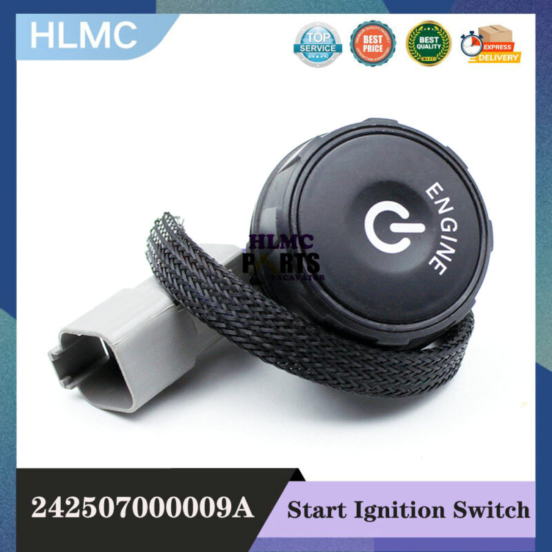 12V/24V 242507000009A Construction Machinery Excavator Accessories One-Button Start Ignition Switch Fit for Sany SY60