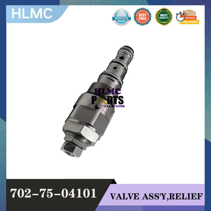 702-75-04101 Pressure Relief Valve for PC200-6-7 PC220-8 PC300-8 PC350-8 330LCR 330LC 370C 7027504101