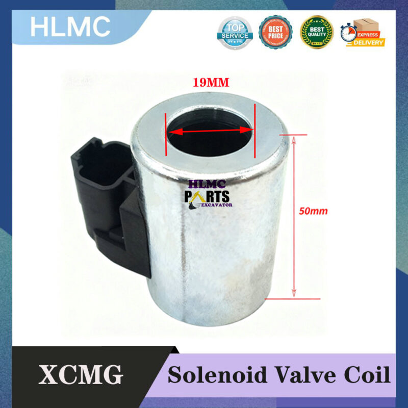 Construction Machinery Parts for XCMG XE80/135/150/200/230/215 New Electromagnetic Valve Core Coil 24V /12V