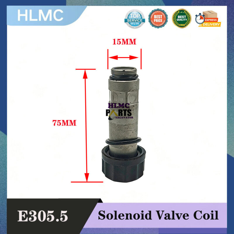Excavator Spare Parts Solenoid Valve Spool Coil for Caterpillar E305.5 E306 E307 E308C/D Pilot Safety Lock