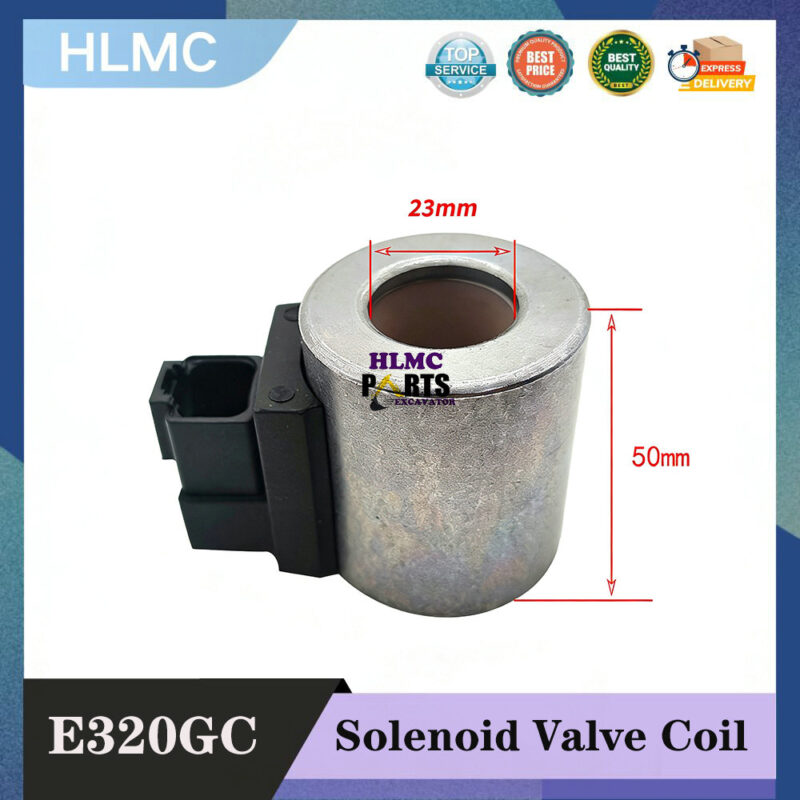Construction Machinery Parts for Caterpillar E320GC/323/325/329/330/336GC Solenoid Valve Coil Safety Lock Coil