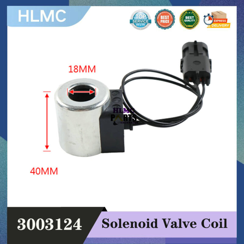 0D13105130 3003124 Excavator Solenoid Valve Coil 12V 24V DC for Yuchai Hyundai Sany YC60-7 R60-7 SY75