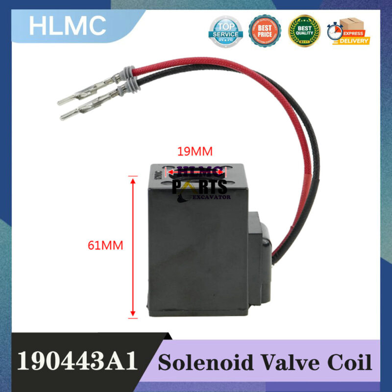 Electro-Valve Coil 190443A1 Compatible for Case-IH Tractor 570L 580L 580SL 580M 580SM 585G 586G 588G Compatible for New Holland Tractor Loader U80 LV80