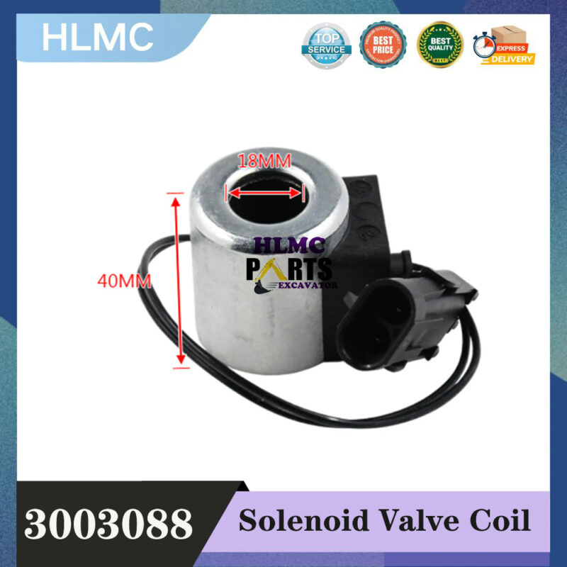 HVACSTAR 24V Solenoid Valve Coil 60099835-1 3003088 76074642 Compatible With Case 1850K LGP /LT N/H D150 DC150PS DC180.B