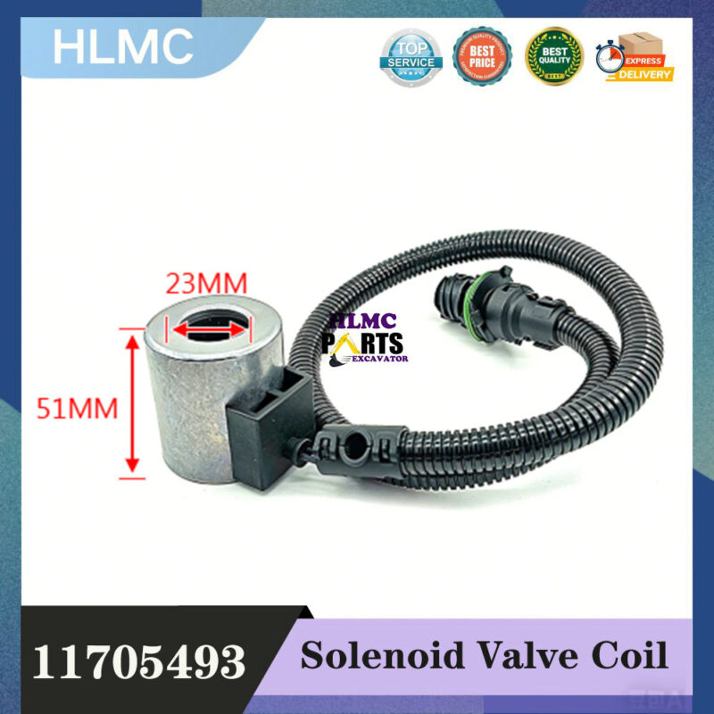 Solenoid Valve Coil 11705493 VOE11705493 for Wheel Loader L110H L120F L120G L120GZ L120H L150F L150G L150H