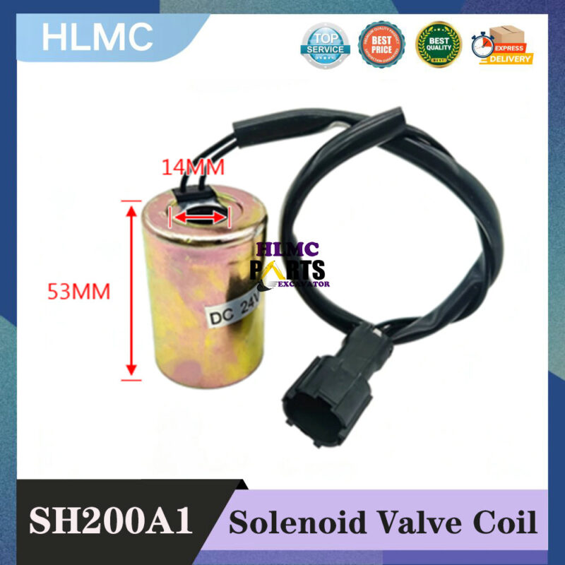 Construction Machinery Parts for Sumitomo SH200A1 A2 A3 A5 Hydraulic Valve Pilot Solenoid Valve Coil