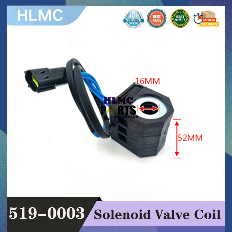 519-0003 Excavator Parts Daewoo Doosan DH220-5 150-7 225-7/Pilot Rotary Solenoid Valve Coil 519-0003
